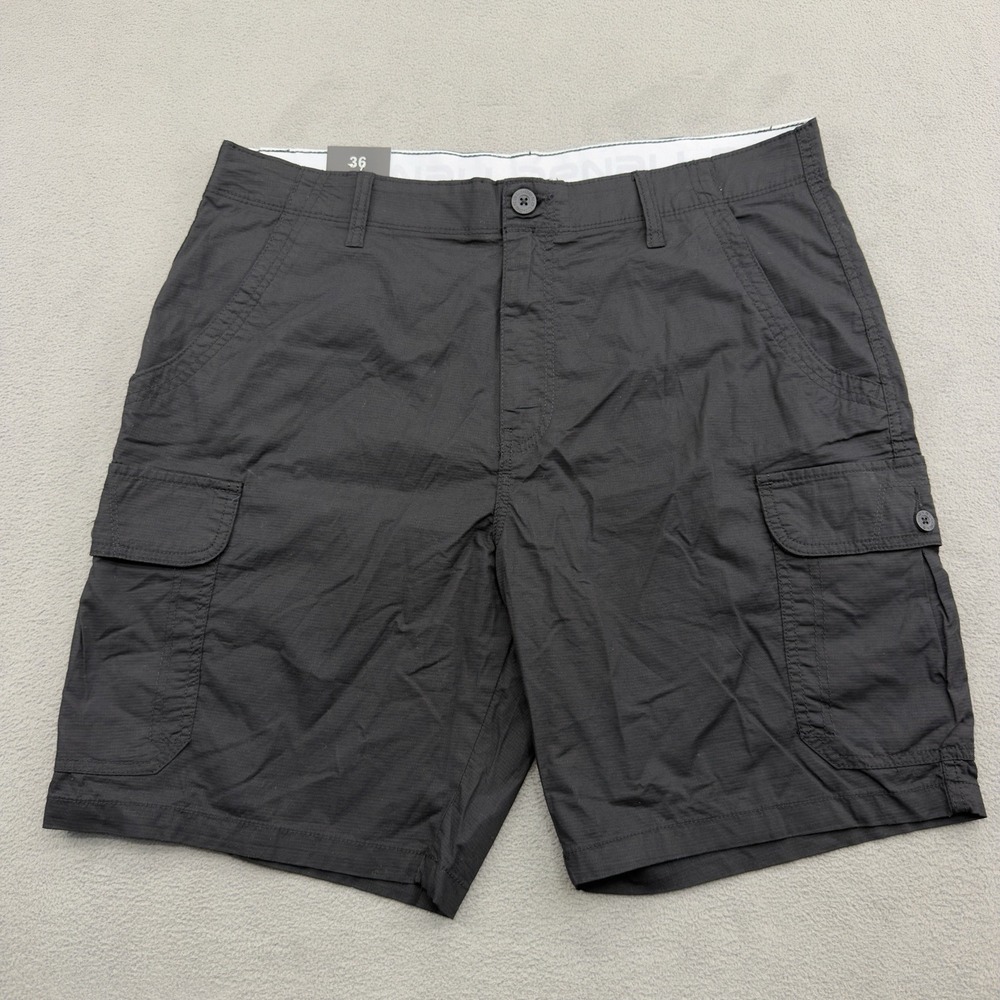 DENALI Stretch Hybrid Cargo Shorts Mens 36 Black Utility Outdoor Comfort 9"